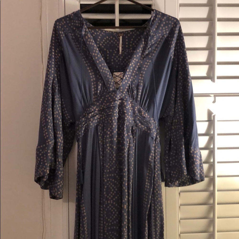 Blue free people maxi dress